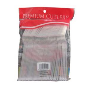 36pcs white plastic forks - Back Image
