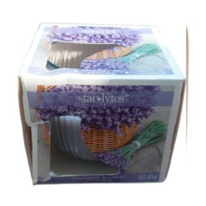 Lavender bouquet candle - Back Image
