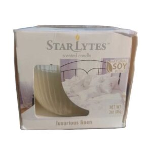 Luxurious linen candle - Front Image