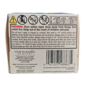 Star breeze fresh linen candle - Back Image