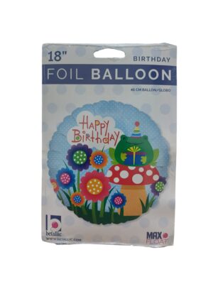18" happy birthday foil balloon - Front Image