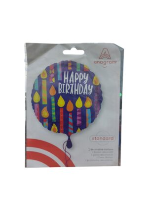 17" happy birthday balloon - Front Image