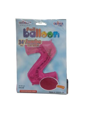 34" letter z hot pink balloon - Front Image