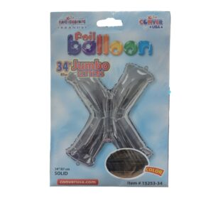34" letter x silver balloon - Front Image