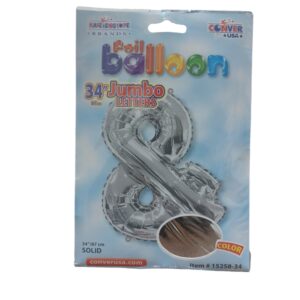 34" letter & silver balloon - Front Image