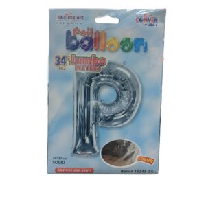 34" letter p silver balloon - Front Image
