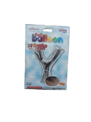 34" letter y silver balloon - Front Image