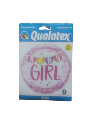 18" baby girl balloon - Front Image