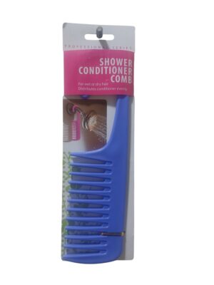 Blue shower conditioner comb - Front Image