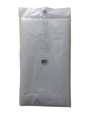 White plastic tablecover - Back Image