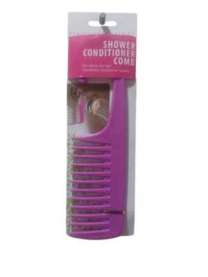 Red shower conditioner comb - Front Image