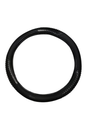 Black steering wheel cover - Front Image