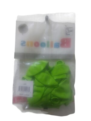 Lime 10ct 12 in helium quality balloons - Back Image