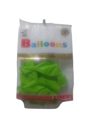 Lime 10ct 12 in helium quality balloons - Front Image