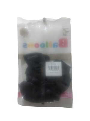 Black 10ct helium qualith balloons - Back Image
