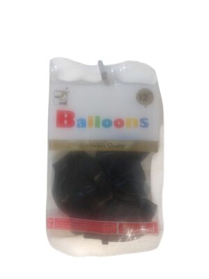 Black 10ct helium qualith balloons - Front Image